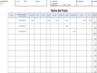 Note de frais Excel Note de frais Excel