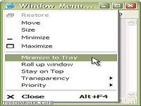 Actual Window Menu Actual Window Menu