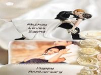Name Photo On Anniversary Cake Name Photo On Anniversary Cake