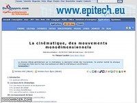 La cinématique, des mouvements mono-dimensionnels La cinématique, des mouvements mono-dimensionnels