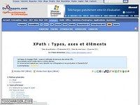 XPath : Types, axes et éléments XPath : Types, axes et éléments