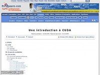 Une introduction à CUDA Une introduction à CUDA