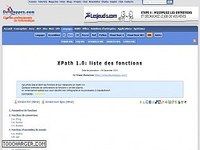 XPath 1.0: liste des fonctions XPath 1.0: liste des fonctions