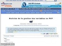 Maitrise de la gestion des variables en PHP Maitrise de la gestion des variables en PHP