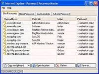 Internet Explorer Password Recovery Master Internet Explorer Password Recovery Master