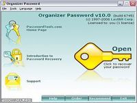 Organizer Password Organizer Password