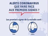 Affiche Premiers signes Coronavirus Affiche Premiers signes Coronavirus