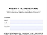 Attestation de déplacement Covid 19 Attestation de déplacement Covid 19