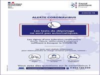 Coronavirus Affiche Tests de dépistage Coronavirus Affiche Tests de dépistage
