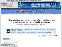Présentation des privilèges d'exécution Microsoft Présentation des privilèges d'exécution Microsoft