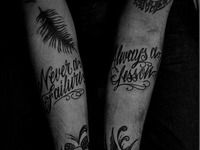Lettrage de tatouage de police Lettrage de tatouage de police