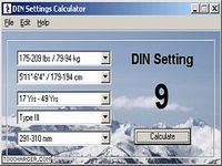 DIN Settings Calculator DIN Settings Calculator
