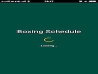 Boxing Schedule Boxing Schedule