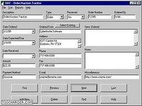 Order/Auction Tracker Order/Auction Tracker