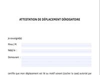 Attestation couvre-feu Attestation couvre-feu