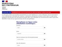 Attestation de déplacement mobile Covid-19 reconfinement Attestation de déplacement mobile Covid-19 reconfinement