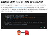 C# HTML to PDF C# HTML to PDF
