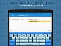 Simple Light Blue Keyboard Theme Simple Light Blue Keyboard Theme