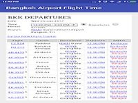 Bangkok Airport Flight Time Bangkok Airport Flight Time