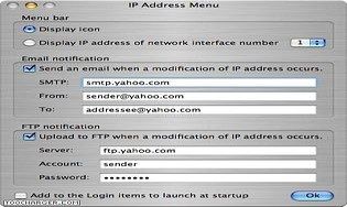 IP Address Menu