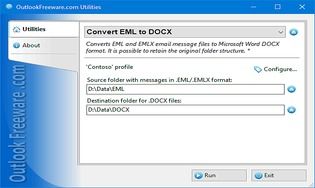 Convert EML to DOCX for Outlook