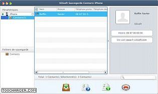Xilisoft Sauvegarde Contacts iPhone pour mac