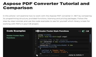 Aspose PDF Converter Tutorial