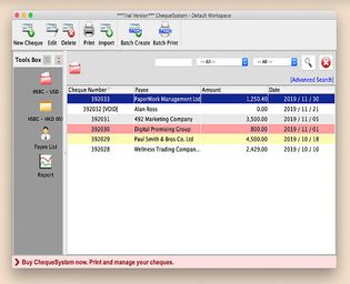 ChequeSystem Cheque Printing Software for Mac Finances & Entreprise