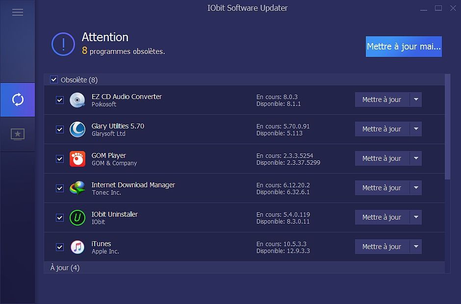 IObit Software Updater Utilitaires