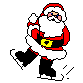 Père Noël en patins Gifs animés