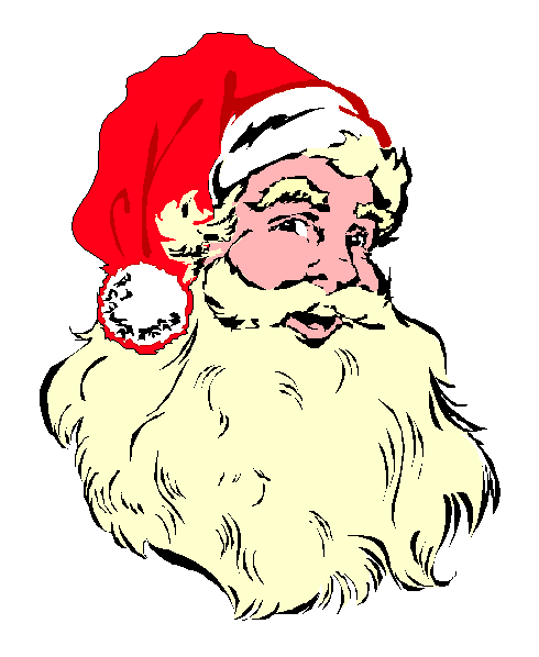 Tête Père Noël Gifs animés