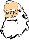 Portrait du Père Noël Gifs animés
