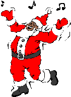 Père Noël qui danse et chante Gifs animés