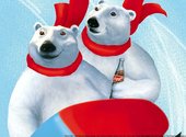 Les ours polaires et la bouteille de Coca Cola Fonds d'écran