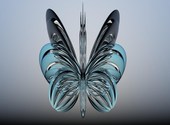 Papillon en verre Fonds d'écran