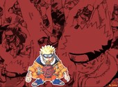 Naruto accroupi avec une lanterne dans la bouche Fonds d'écran