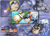 Combat entre Naruto et Sasuke Fonds d'écran