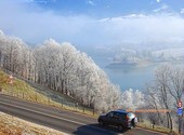 Gruyère La Cantine Voiture Givre Arbres Lac Gruyère (43047)