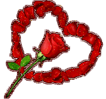 Rose dans un coeur Gifs animés