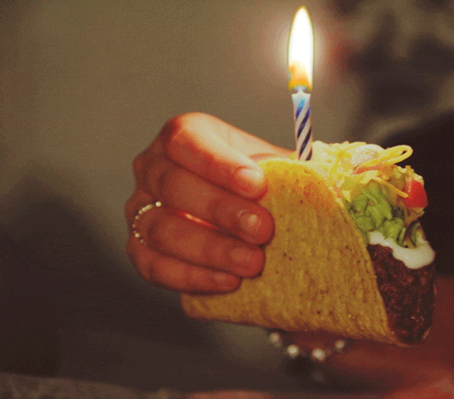Taco d'anniversaire Gifs animés