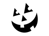 Pochoir sourire citrouille - Halloween Dessins & Arts divers