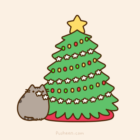Chat-pin de Noël Gifs animés