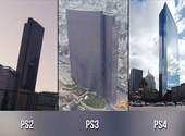 Bâtiments à l'effigie des consoles Sony
