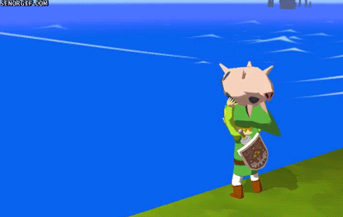 Link balance un porc Gifs animés