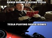 Mème Bowie et Tesla 