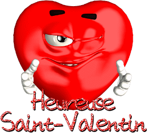 Saint Valentin coeur rouge Gifs animés