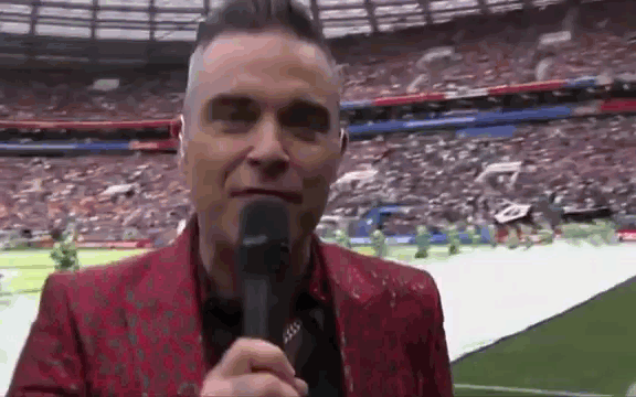 Robbie Williams doigt coupe du monde Gifs animés
