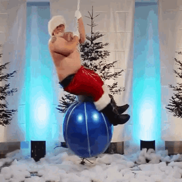 Père Noël Wrecking Ball Gifs animés