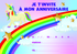 Carton d'invitation licorne arc-en-ciel
